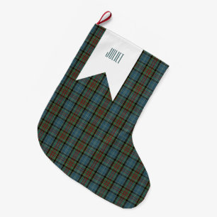 Paisley Family and Region Tartan Plaid Pattern Large Christmas Stocking