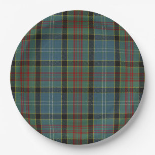 Paisley Family and Region Tartan Plaid Pattern Paper Plate