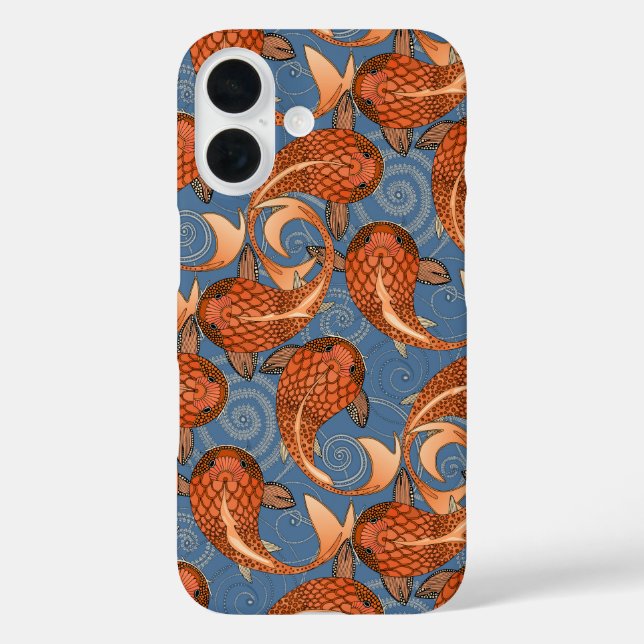 paisley fish denim Case-Mate iPhone case (Back)