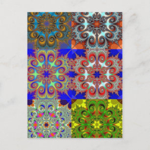 PAISLEY FLAKE MOSAIC POSTCARD