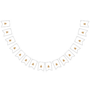 Paisley Floral Art • Orange Boho Decor Bunting