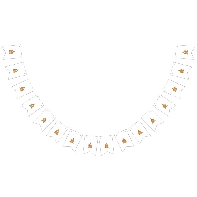 Paisley Floral Art • Orange Boho Decor Bunting (All)