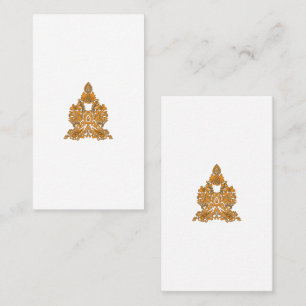 Paisley Floral Art • Orange Boho Decor Business Card