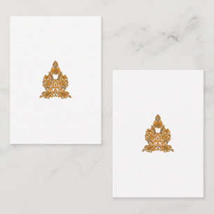 Paisley Floral Art • Orange Boho Decor Calling Card