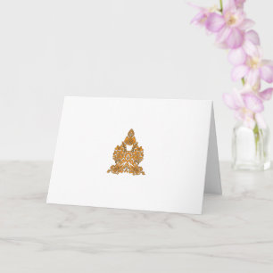 Paisley Floral Art • Orange Boho Decor Card