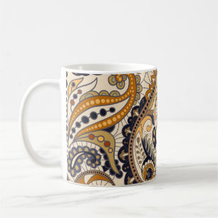Paisley Floral: Colourful Seamless Design Coffee Mug