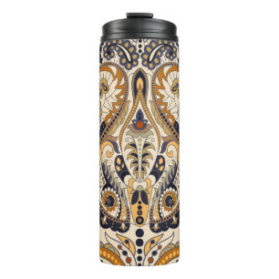 Paisley Floral: Colourful Seamless Design Thermal Tumbler