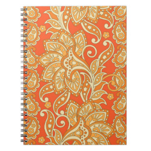 Paisley Floral ethnic seamless Pattern. Arabic Orn Notebook