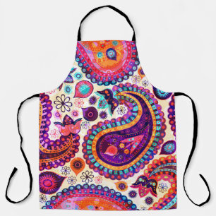 Paisley Floral Indian Seamless Ornament Apron