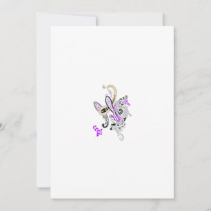 Paisley Floral Motif – Boho White Purple Orange  Holiday Card