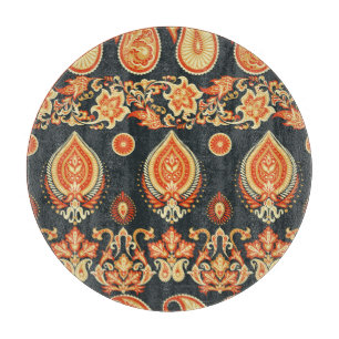 Paisley Floral: Oriental Ethnic Seamless Cutting Board