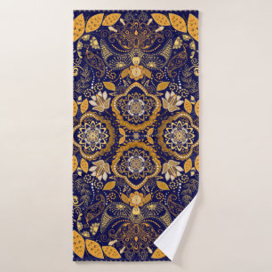 Paisley floral pattern bath towel