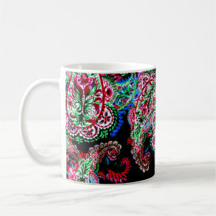 Paisley Floral Pattern, Ethnic Background. Coffee Mug