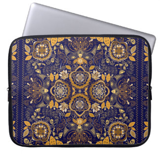 Paisley floral pattern laptop sleeve