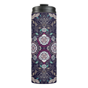 Paisley floral pattern thermal tumbler