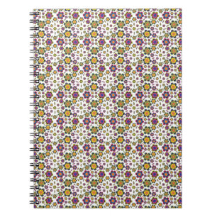 Paisley Flower Pattern Background Design Notebook