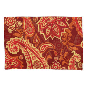Paisley, flowers: ornamental seamless pattern pillowcase
