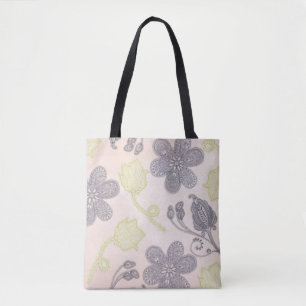 Paisley Flowers Tote Bag