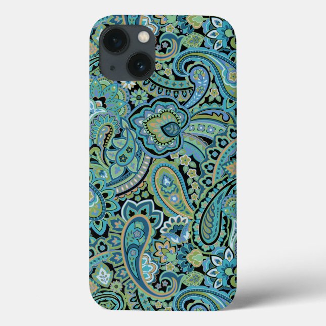 Paisley Forest Green iPhone Case (Back)