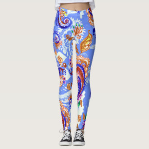 Paisley Handcraft: Watercolor Asian Background Leggings
