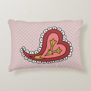Paisley Heart Accent Pillow