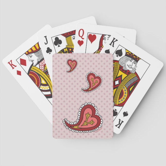 Paisley Heart Classic Playing Cards (Back)