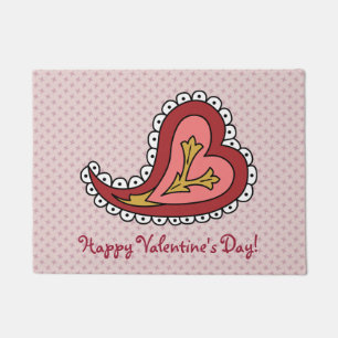 Paisley Heart Doormat