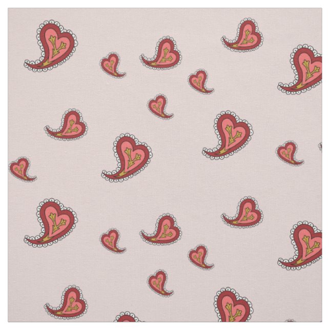 Paisley Heart Fabric (Swatch)