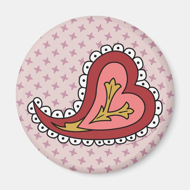 Paisley Heart Magnet (Front)