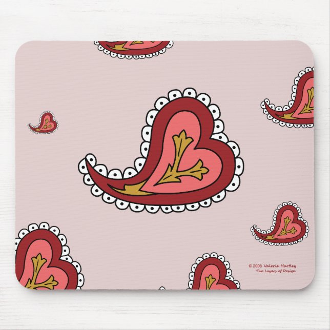 Paisley Heart Mousepad (Front)