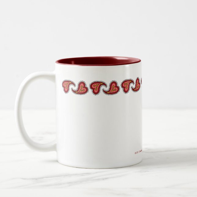 Paisley Heart Mug (Left)
