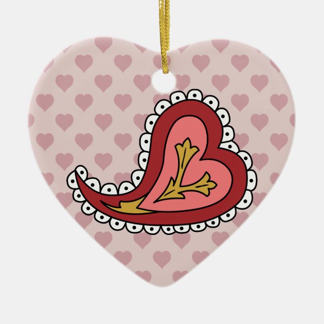 Paisley Heart Ornament (Front)