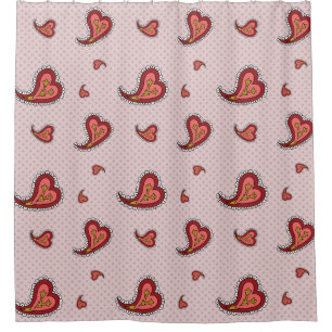 Paisley Heart Shower Curtain
