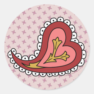 Paisley Heart Sticker