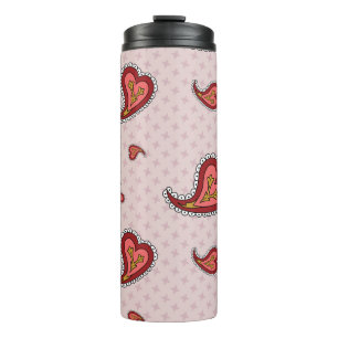 Paisley Heart Thermal Tumbler
