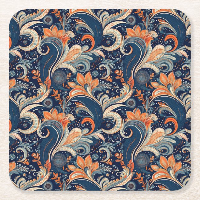Paisley Honeysuckle Coaster (Front)