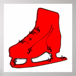 paisley ice skate poster