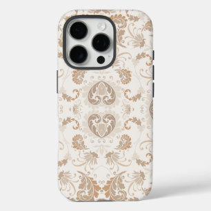 Paisley in Beige Aesthetic Modern Tan Brown iPhone 16 Pro Case