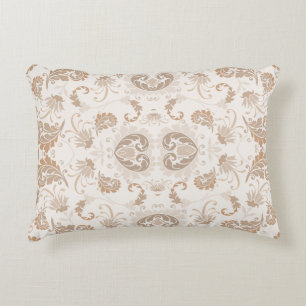 Paisley in Beige Aesthetic Modern Tan Brown Decorative Cushion