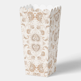 Paisley in Beige Aesthetic Modern Tan Brown Favour Box