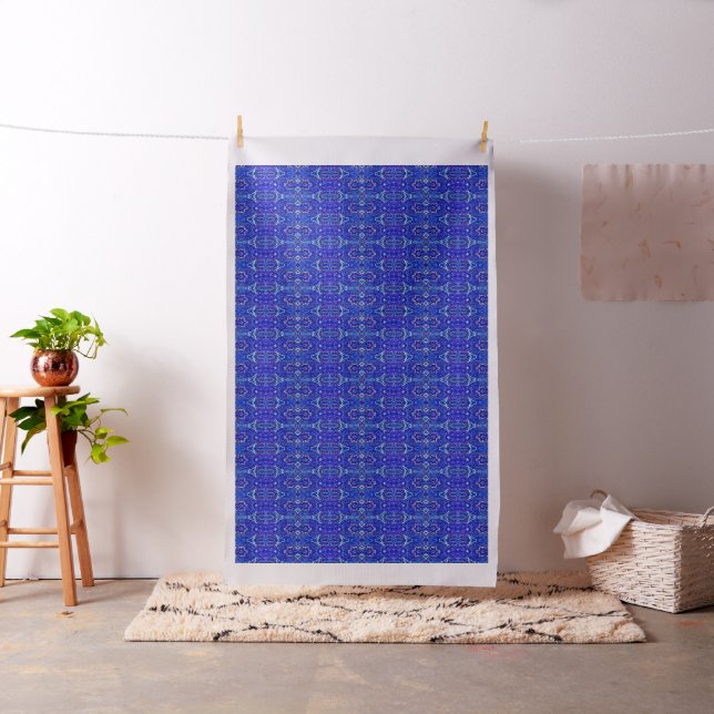 Paisley in blue fabric (In Situ)