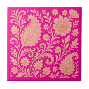 paisley india print design ceramic tile
