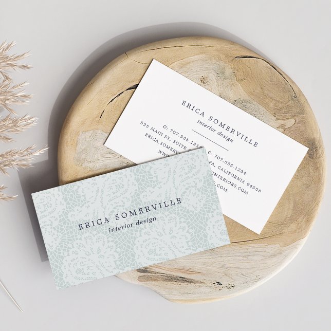 Paisley Lace Business Cards | Ice (Creator Uploaded)