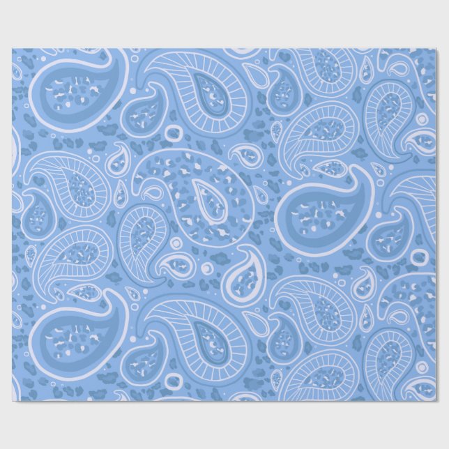 Paisley & Leopard Print Wrapping Paper (Flat)