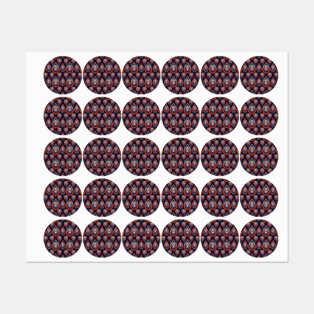 Paisley Like Colourful Jewel Pattern (Sheet)
