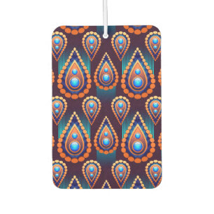 Paisley Like Colourful Jewel Pattern Car Air Freshener