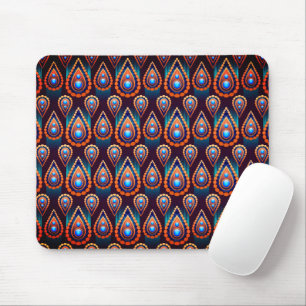 Paisley Like Colourful Jewel Pattern Mouse Pad