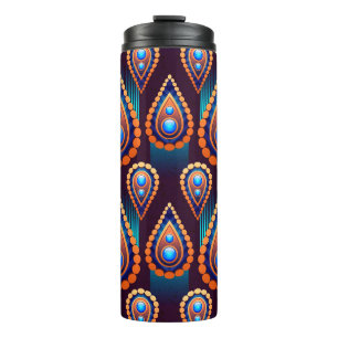 Paisley Like Colourful Jewel Pattern Thermal Tumbler