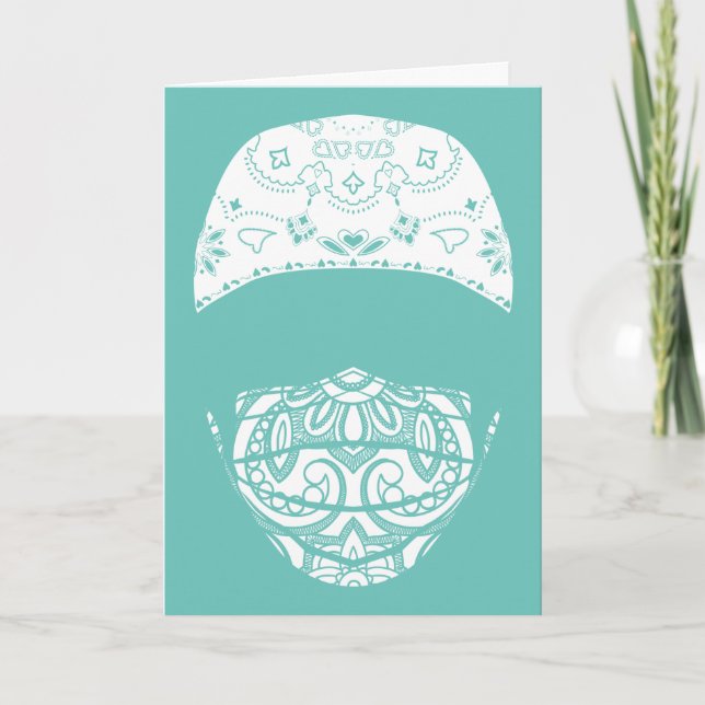 paisley med mask card (Front)