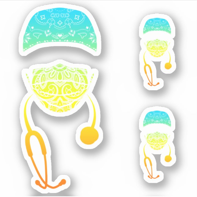 paisley med mask sticker (Front)